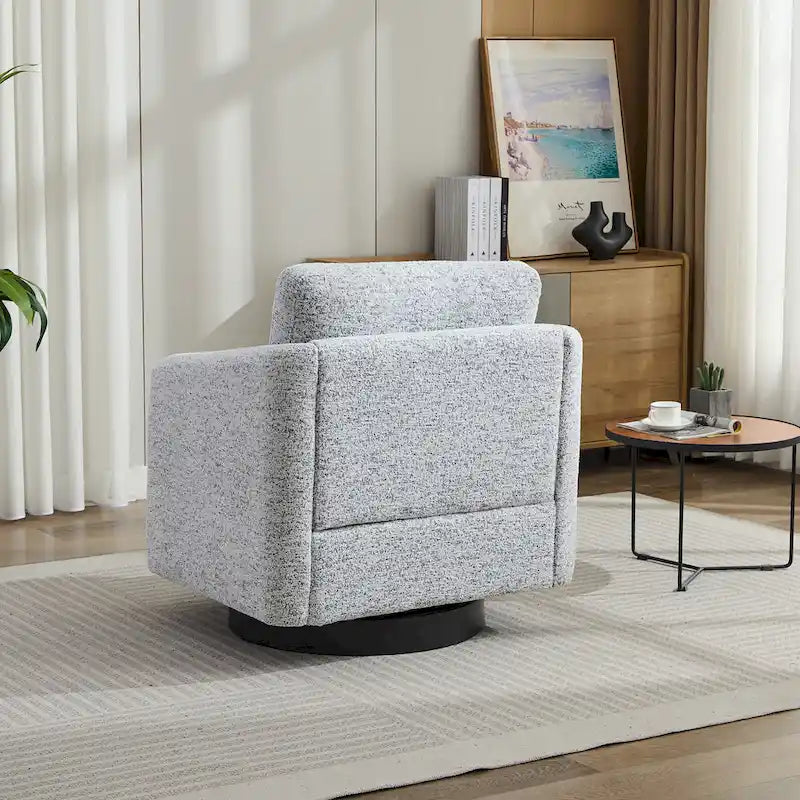 Fauteuil d'appoint pivotant en chenille pour salon