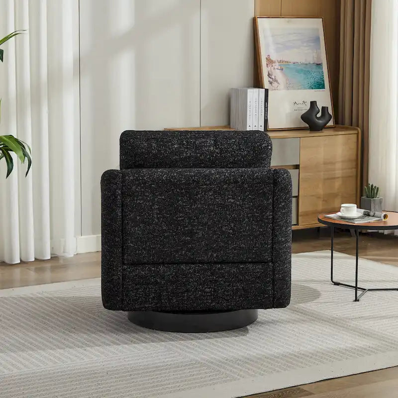 Fauteuil d'appoint pivotant en chenille pour salon