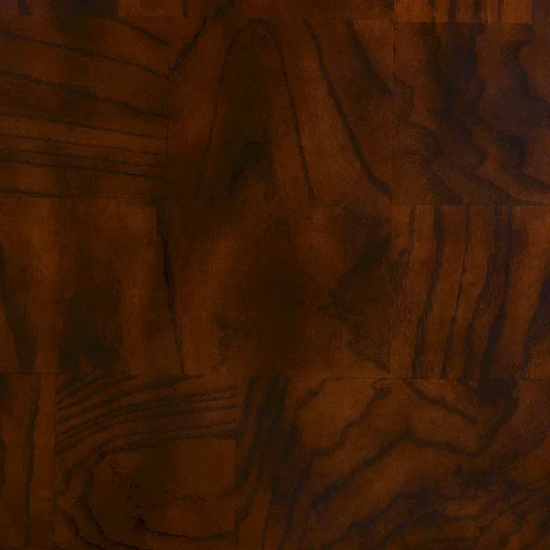 Lit à baldaquin en bois massif de cerisier foncé traditionnel avec détails sculptés