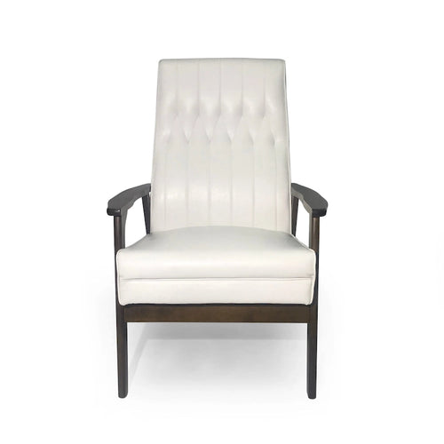 Fauteuil d'appoint dossier haut en similicuir 25,75 po