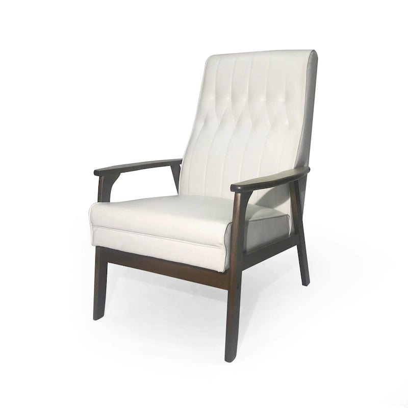 Fauteuil d'appoint dossier haut en similicuir 25,75 po