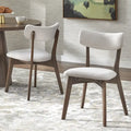 Chaise de salle à manger en bois massif (Lot de 2)