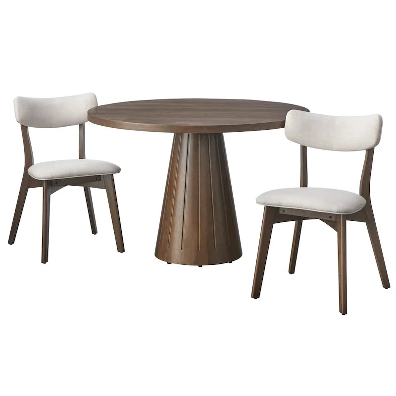Chaise de salle à manger en bois massif (Lot de 2)