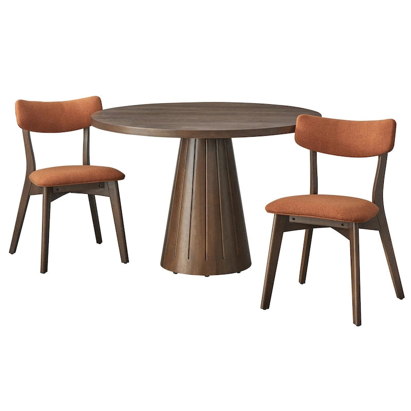 Chaise de salle à manger en bois massif (Lot de 2)