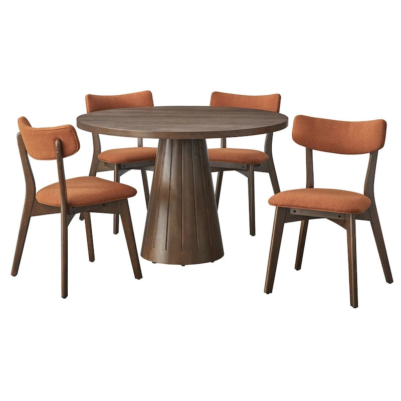 Chaise de salle à manger en bois massif (Lot de 2)