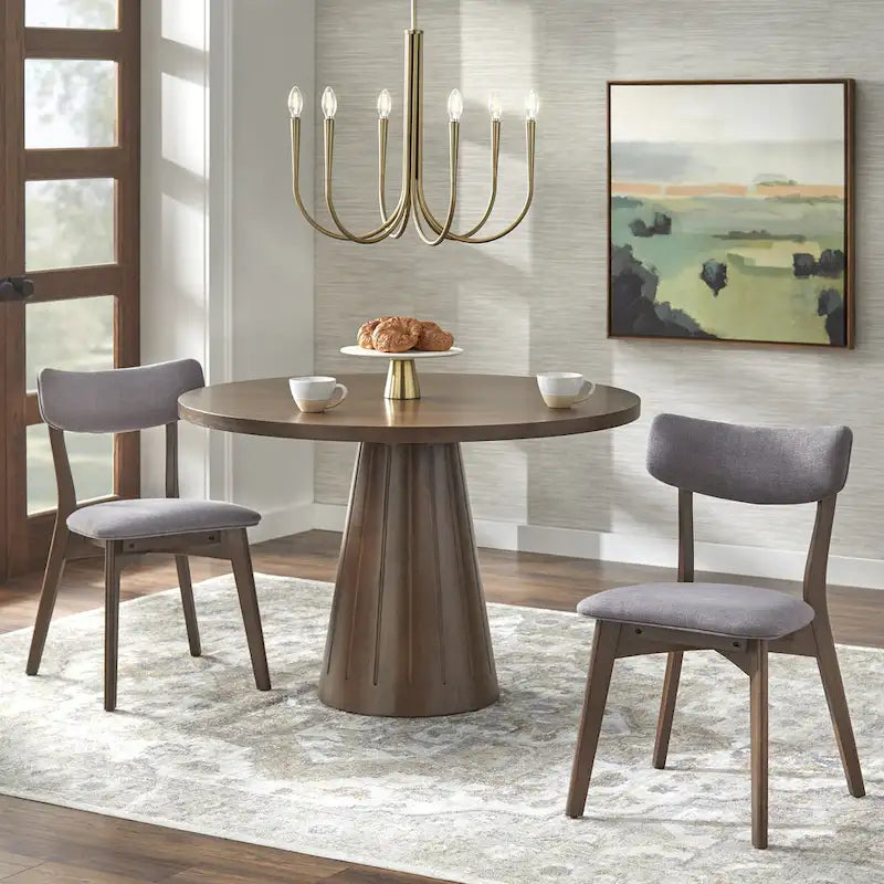 Chaise de salle à manger en bois massif (Lot de 2)