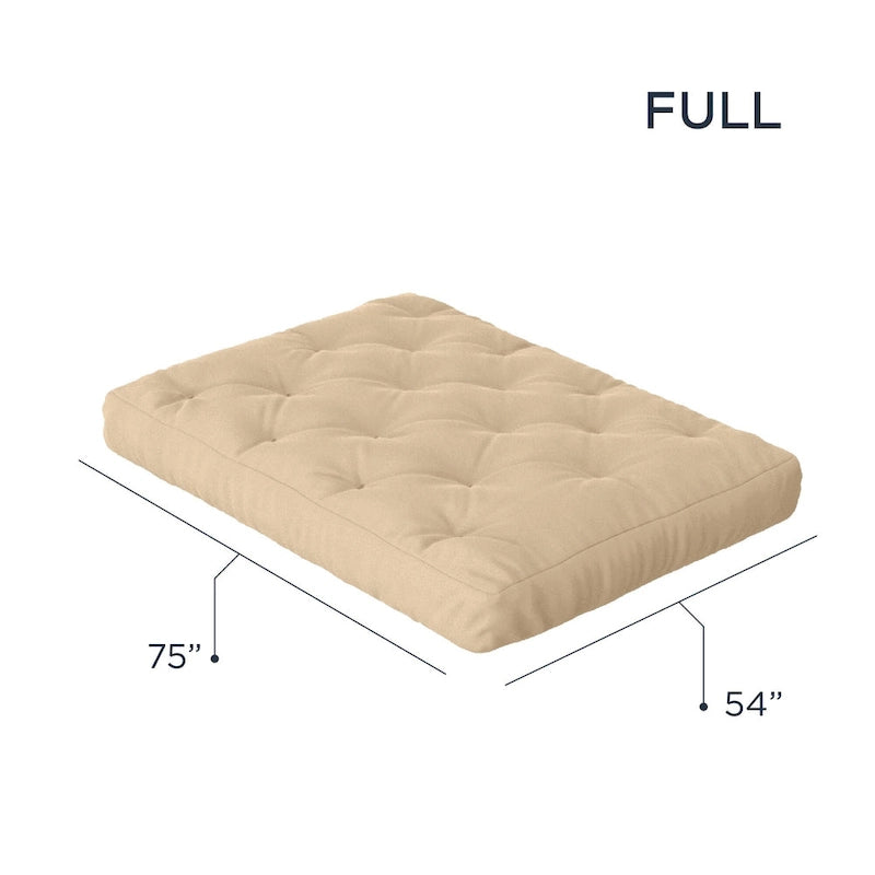 Matelas futon grand format en mousse à mémoire de forme 8"