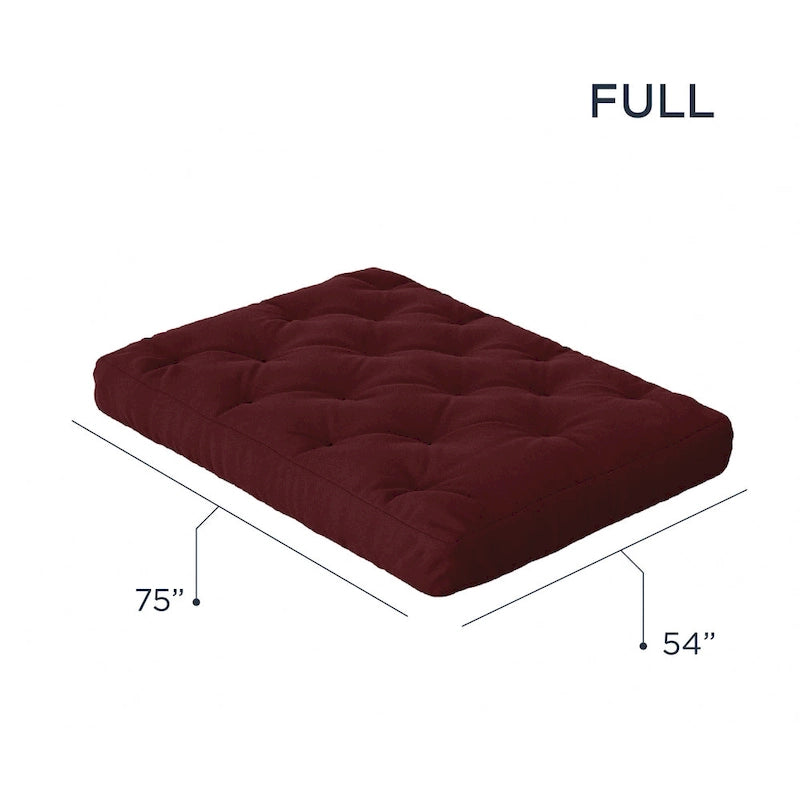 Matelas futon grand format en mousse à mémoire de forme 8"