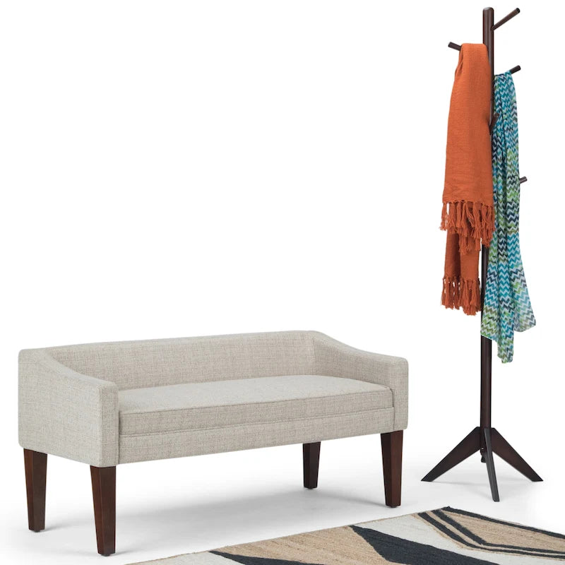 Banc contemporain rembourré de 50 pouces de large - 50 x 22 x 23,8