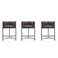 Tabouret de bar en métal noir, hauteur comptoir, 33,8 po (ensemble de 3)