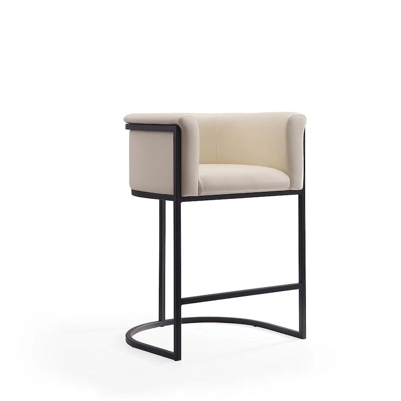 Tabouret de bar en métal noir, hauteur comptoir, 33,8 po (ensemble de 3)