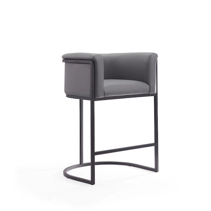 Tabouret de bar en métal noir, hauteur comptoir, 33,8 po (ensemble de 3)