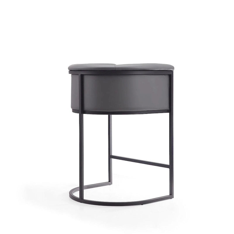 Tabouret de bar en métal noir, hauteur comptoir, 33,8 po (ensemble de 3)