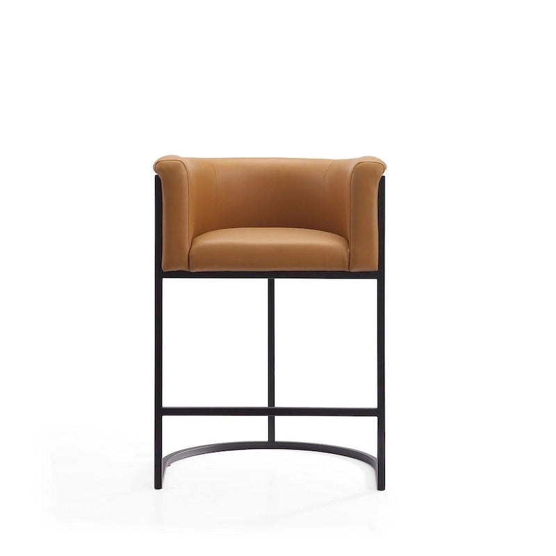 Tabouret de bar en métal noir, hauteur comptoir, 33,8 po (ensemble de 3)