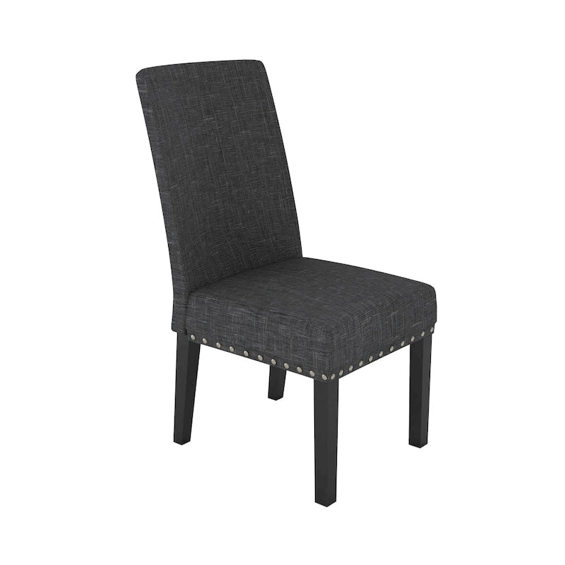 Chaises de salle à manger en tissu cloutées (lot de 2)