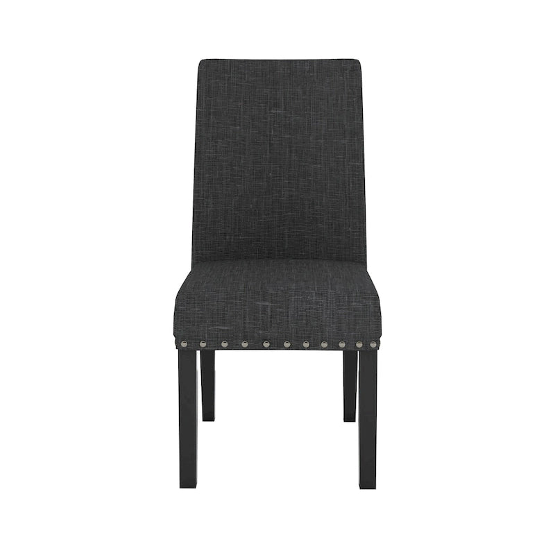 Chaises de salle à manger en tissu cloutées (lot de 2)