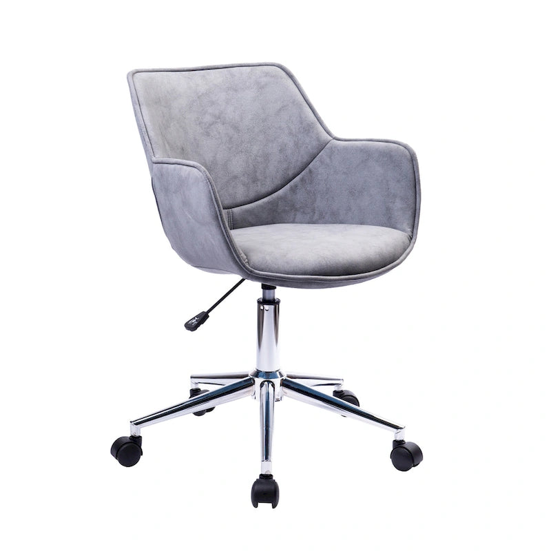 Fauteuil de bureau réglable, microfibre, piètement chromé