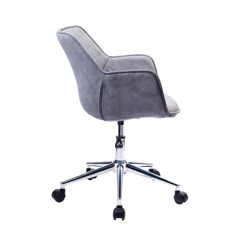 Fauteuil de bureau réglable, microfibre, piètement chromé