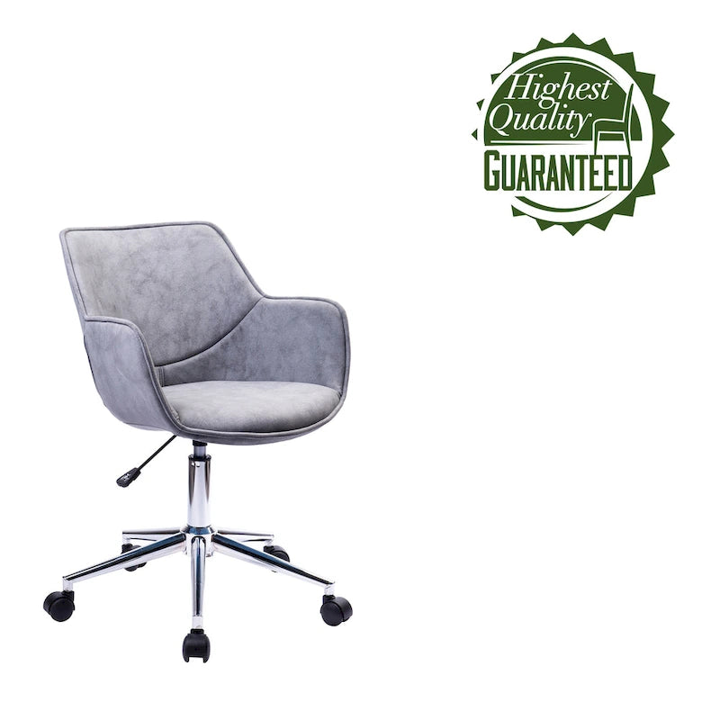 Fauteuil de bureau réglable, microfibre, piètement chromé