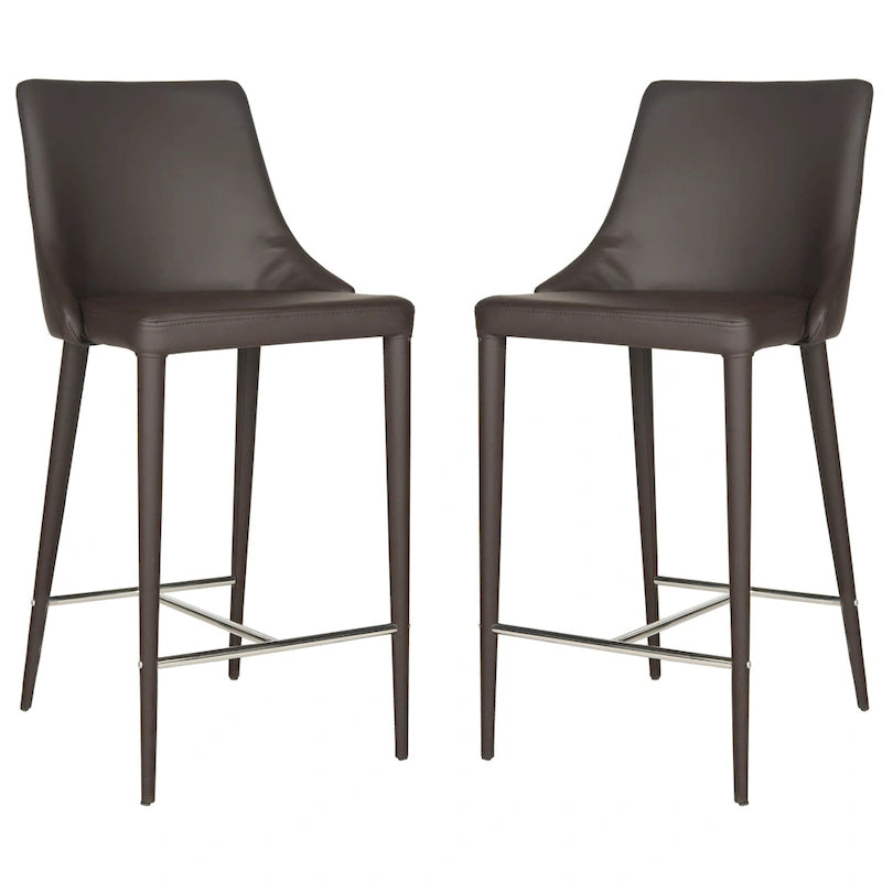 Tabouret de comptoir blanc de 26 po (ensemble de 2) - 22,9 x 18,9 x 37,4 - 23 La x 19 P x 37 H