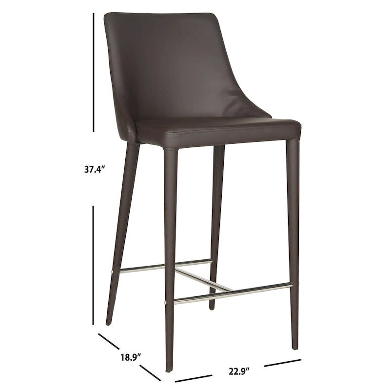 Tabouret de comptoir blanc de 26 po (ensemble de 2) - 22,9 x 18,9 x 37,4 - 23 La x 19 P x 37 H