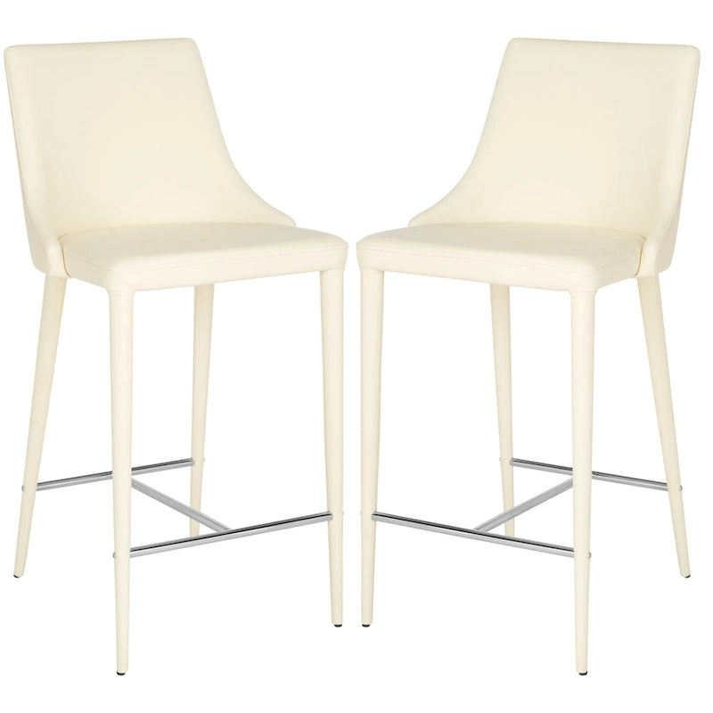 Tabouret de comptoir blanc de 26 po (ensemble de 2) - 22,9 x 18,9 x 37,4 - 23 La x 19 P x 37 H