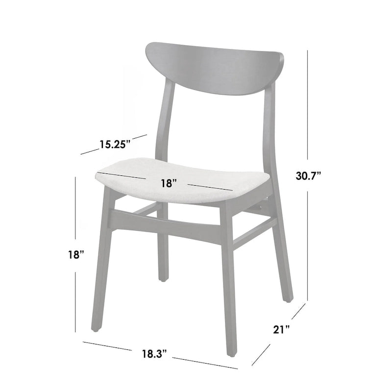 Chaise de salle à manger en bois massif (Lot de 4)