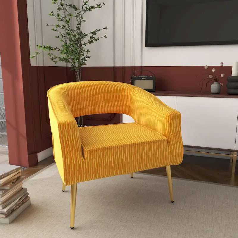 Chaise d'appoint contemporaine rembourrée à volants