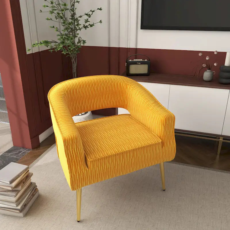 Chaise d'appoint contemporaine rembourrée à volants
