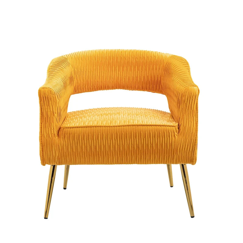 Chaise d'appoint contemporaine rembourrée à volants