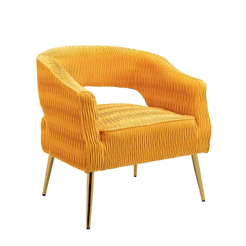 Chaise d'appoint contemporaine rembourrée à volants