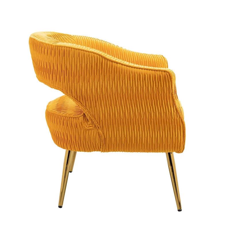 Chaise d'appoint contemporaine rembourrée à volants