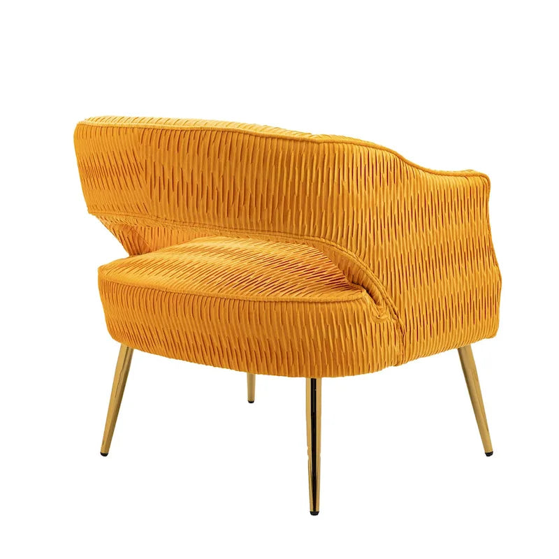 Chaise d'appoint contemporaine rembourrée à volants