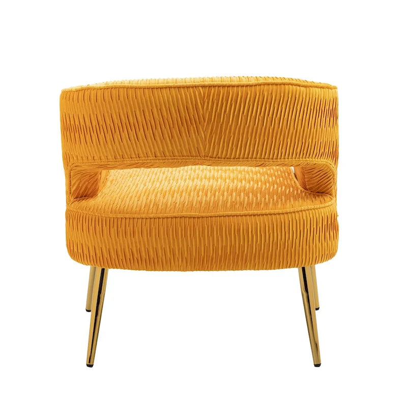 Chaise d'appoint contemporaine rembourrée à volants