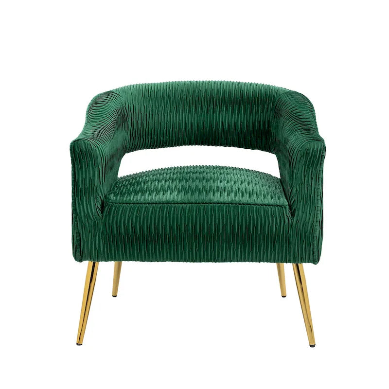 Chaise d'appoint contemporaine rembourrée à volants