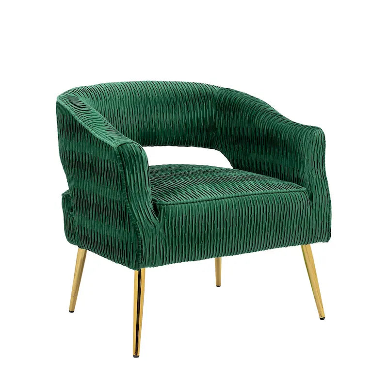 Chaise d'appoint contemporaine rembourrée à volants