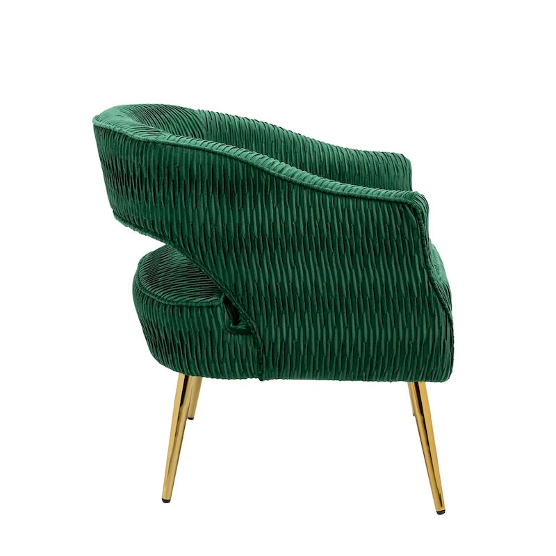 Chaise d'appoint contemporaine rembourrée à volants