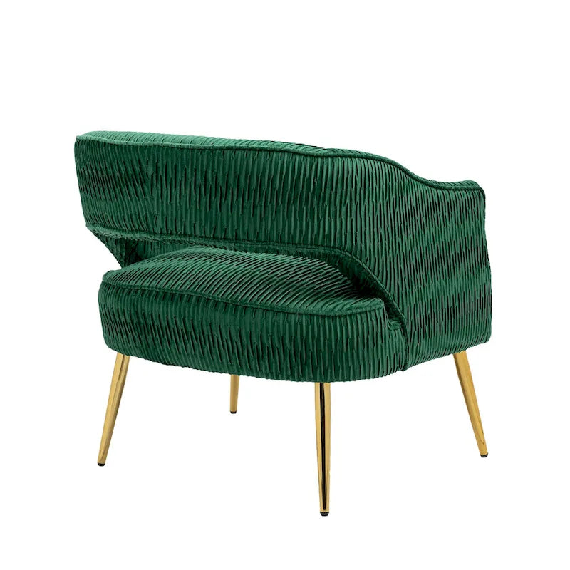 Chaise d'appoint contemporaine rembourrée à volants