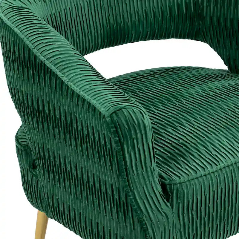 Chaise d'appoint contemporaine rembourrée à volants