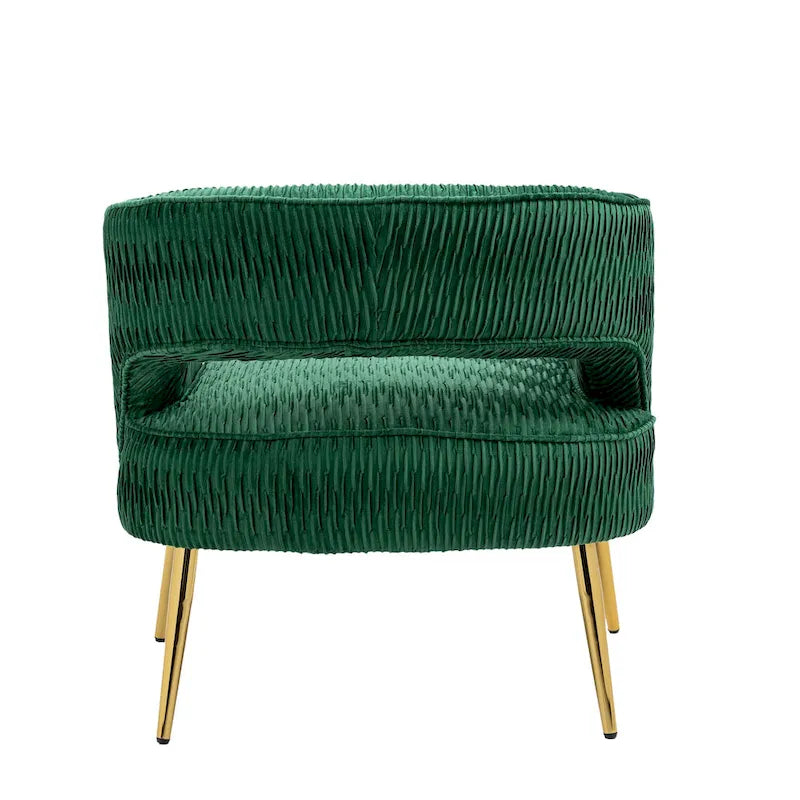 Chaise d'appoint contemporaine rembourrée à volants