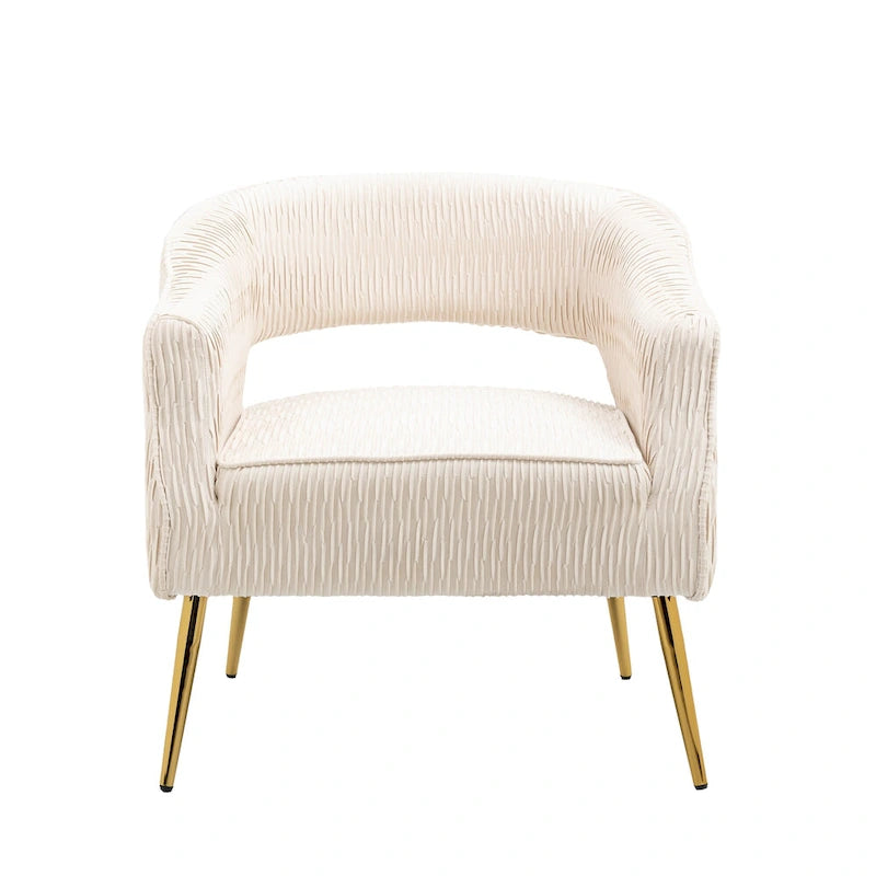 Chaise d'appoint contemporaine rembourrée à volants