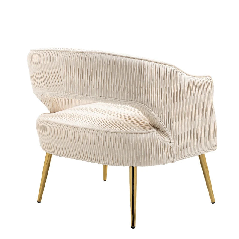 Chaise d'appoint contemporaine rembourrée à volants