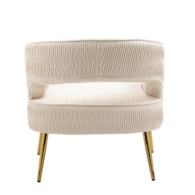 Chaise d'appoint contemporaine rembourrée à volants