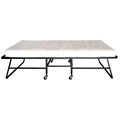 Metal Rollaway Folding Bed with 48 Inch Mattress and Casters, Black