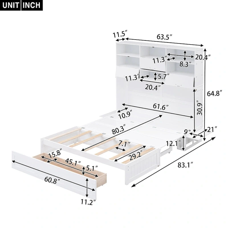 Lit escamotable Queen Size