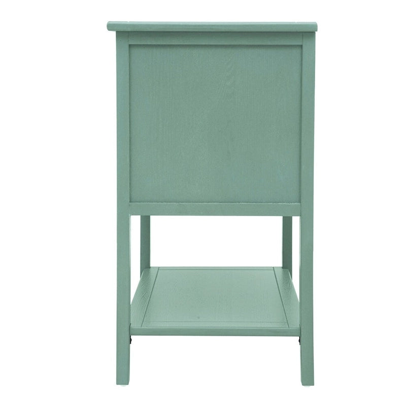 Table de chevet à 2 tiroirs, style américain