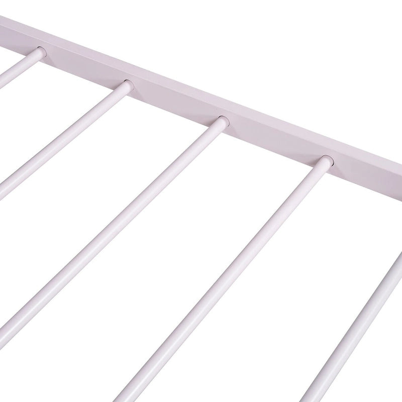 Lit plate-forme en métal double avec lit gigogne simple