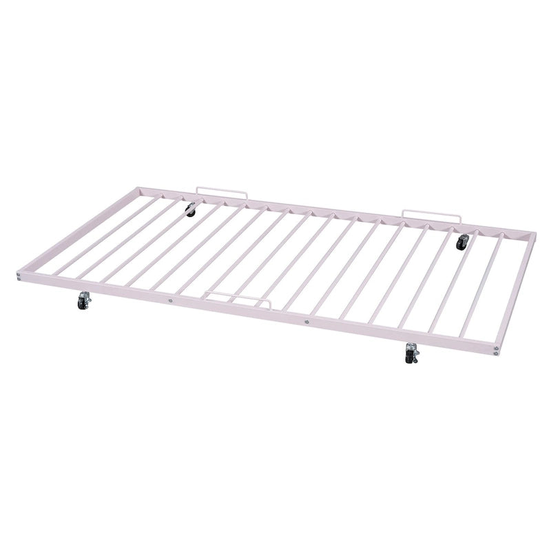 Lit plate-forme en métal double avec lit gigogne simple