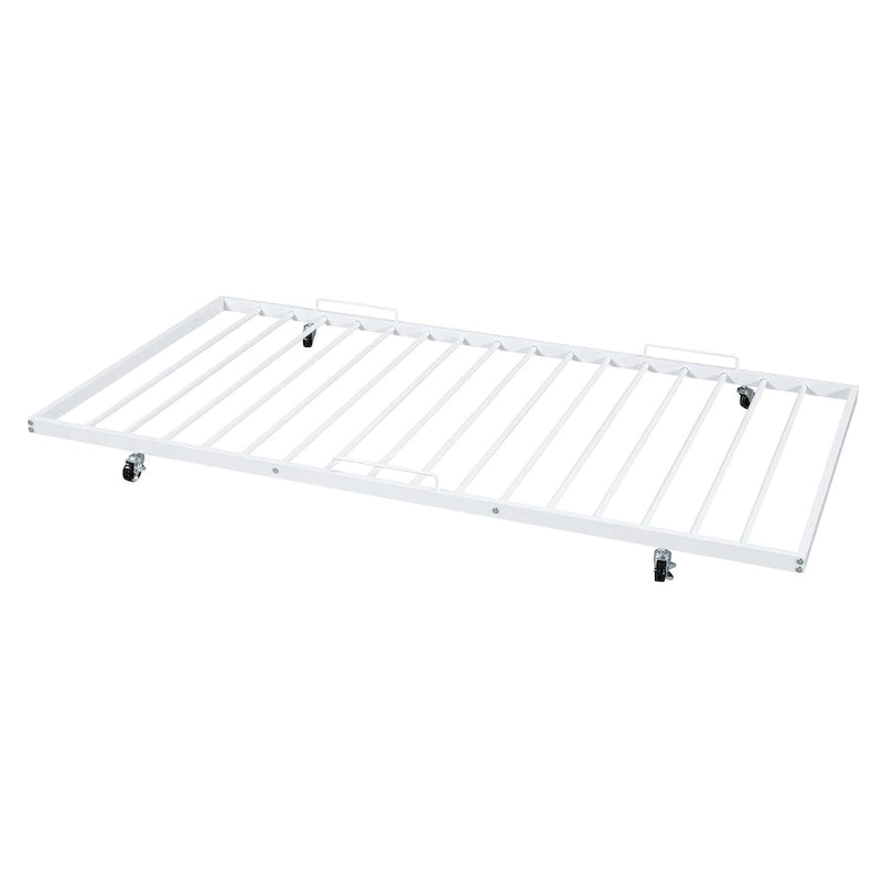 Lit plate-forme en métal double avec lit gigogne simple