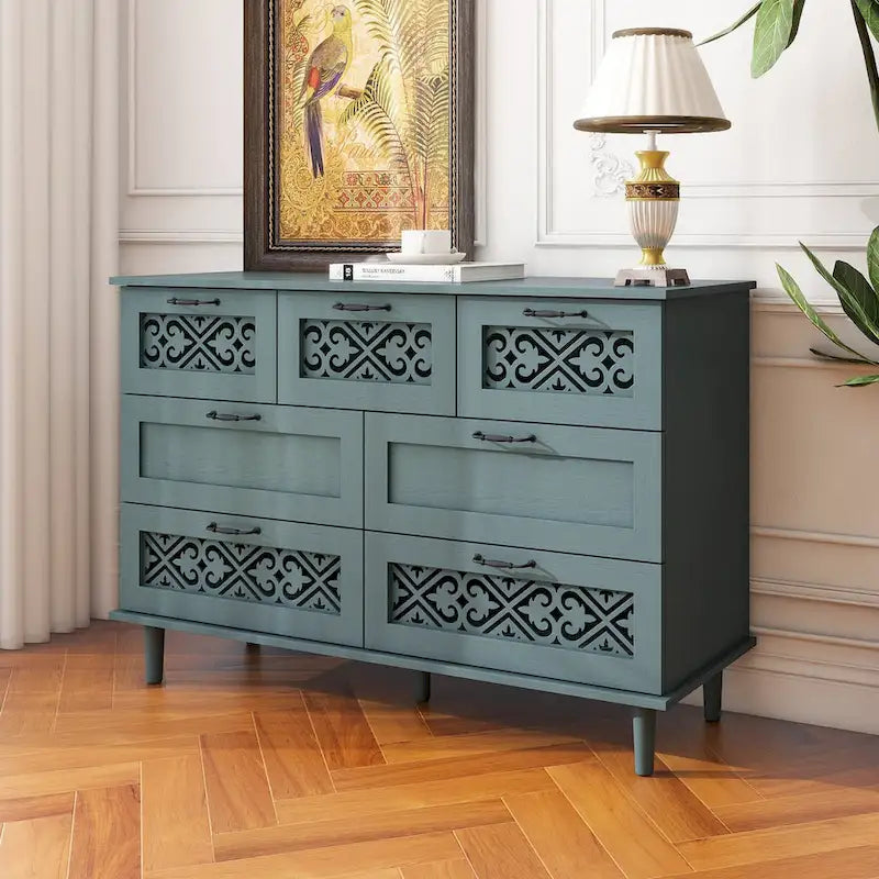 Commode 7 tiroirs Meuble américain Convient pour la chambre à coucher - S/O
